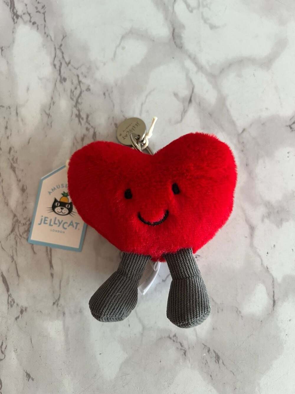 Jellycat Amuseables Heart Bag Charm 100% authentic - Picture 2 of 6